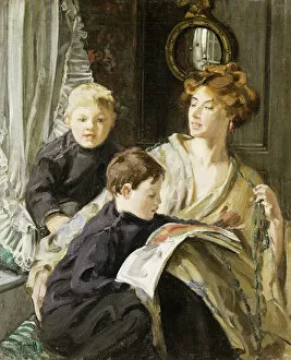 Motherly Gallery: The Picture Book, 1911 (oil on canvas)