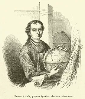 Pierre Anich, paysan tyrolien devenu astronome (engraving)