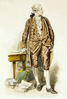 Pierre-Augustin Caron de Beaumarchais (coloured engraving)