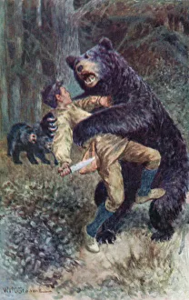 Pierre embraced in a deadly hug (colour litho) Pierre embraced in a deadly hug (colour litho)