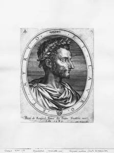 Pierre de Ronsard, Prince of Poets (engraving) (b/w photo) Pierre de Ronsard, Prince of Poets (engraving) (b/w photo)