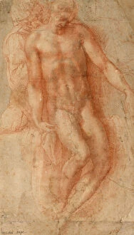 Lamentation Gallery: Pieta, c.1530-36 (red chalk)
