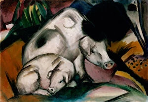 Pigs, c.1912 (oil on canvas)
