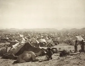 Pilgrim Camp in the plain east of Mount Arafah, 1889 (albumen print) Pilgrim Camp in the plain east of Mount Arafah, 1889 (albumen print)