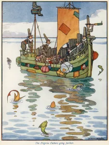 The Pilgrim Father going further (colour litho) The Pilgrim Father going further (colour litho)