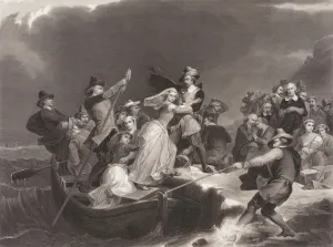 The Pilgrims Landing at Plymouth Rock in 1620, 1869 (b/w engraving) The Pilgrims Landing at Plymouth Rock in 1620, 1869 (b/w engraving)