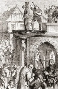 The pillory, from Ward and Lock's Illustrated History of the World, pub. c.1882 The pillory, from Ward and Lock's Illustrated History of the World, pub. c.1882