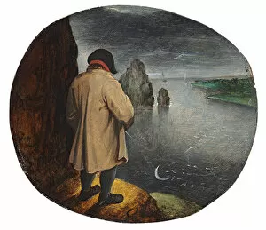 Pissing at the Moon (oil on panel)