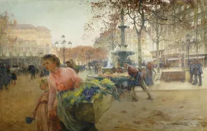 Place du Theatre Francais, Paris, 1902 (oil on canvas) Place du Theatre Francais, Paris, 1902 (oil on canvas)