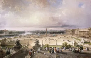 Place de la Concorde, Paris, 1853 (pen and ink, watercolour and bodycolour on paper) Place de la Concorde, Paris, 1853 (pen and ink, watercolour and bodycolour on paper)