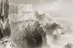 Plaiskin Cliff, near Giant's Causeway, County Antrim, Northern Ireland, from 'Scenery Plaiskin Cliff, near Giant's Causeway, County Antrim, Northern Ireland, from 'Scenery