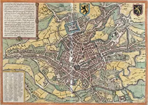 Flemish Region Gallery: Plan of Ghent (Gandauum), Belgium (etching, 1572-1617)