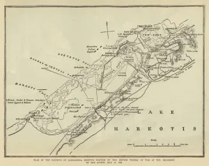 Anglo Egyptian War Gallery: Plan of the Harbour of Alexandria, showing Position of the British Vessels of War at the Beginning of the Action