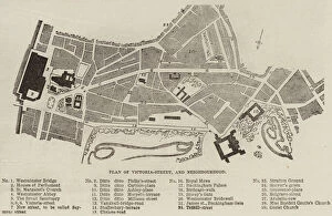 Belgrave Street Collection: Plan of Victoria-Street, and Neighbourhood (engraving)