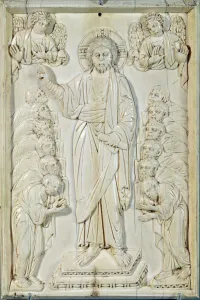 Plaque depicting Christ blessing the Apostles, Constantinople (ivory) Plaque depicting Christ blessing the Apostles, Constantinople (ivory)