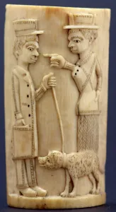 Plaque with figures of missionaries, Congo (ivory) Plaque with figures of missionaries, Congo (ivory)