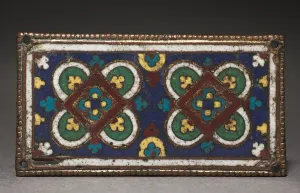 Plaque, probably from a Reliquary Shrine, 1225-1250 (gilded copper, champleve enamel) Plaque, probably from a Reliquary Shrine, 1225-1250 (gilded copper, champleve enamel)