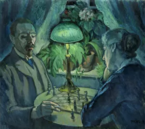 Images Dated 15th November 2007: Playing Chess, 1925 (oil on canvas)