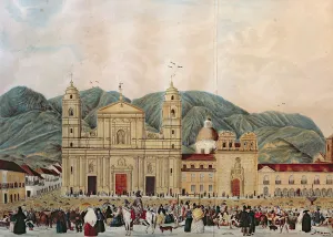The Plaza de Bolivar, Bogota, 1837 (w/c on paper) The Plaza de Bolivar, Bogota, 1837 (w/c on paper)