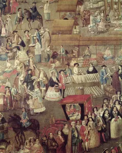 Plaza Mayor in Mexico, detail of the Market (oil on canvas) Plaza Mayor in Mexico, detail of the Market (oil on canvas)