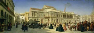 The Plaza de San Francisco and the Ayuntamiento, Seville (oil on canvas) The Plaza de San Francisco and the Ayuntamiento, Seville (oil on canvas)
