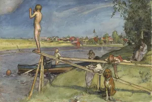 A Pleasant Bathing Place, from A Home series, c.1895 (w/c on paper) A Pleasant Bathing Place, from A Home series, c.1895 (w/c on paper)