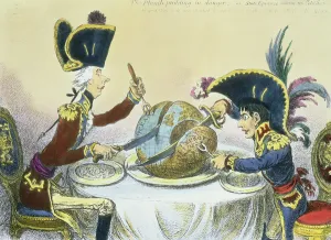 The Plum Pudding in Danger, 1805 (colour engraving) The Plum Pudding in Danger, 1805 (colour engraving)