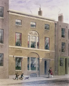 Plumbers Hall in Great Bush Lane, Cannon Street, 1851 (w/c on paper) Plumbers Hall in Great Bush Lane, Cannon Street, 1851 (w/c on paper)