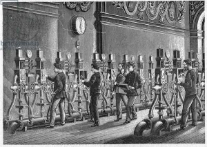 Pneumatic Post Office, Place de la Bourse in Paris in 1888 Pneumatic Post Office, Place de la Bourse in Paris in 1888