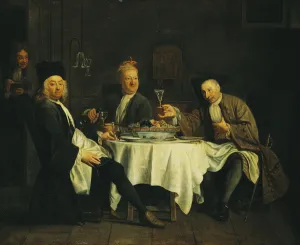 The Poet Alexis Piron (1689-1773) at the Table with his Friends, Jean Joseph Vade The Poet Alexis Piron (1689-1773) at the Table with his Friends, Jean Joseph Vade