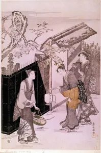 Back from poetic evening in spring Japanese print by Shunman Kubo (1757-1820) Back from poetic evening in spring Japanese print by Shunman Kubo (1757-1820)