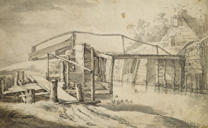 In the Polder, 1644 (pencil, chalk and brush on paper) In the Polder, 1644 (pencil, chalk and brush on paper)