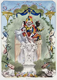 Marionette Gallery: Polichinelle retire from the world - Lithography, from Theatre des marionnettes du jardin des