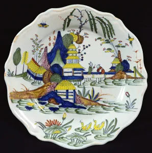 Polychrome Plate, Chinese Landscape of a Lake, created in the Sinceny Atelier (ceramic) Polychrome Plate, Chinese Landscape of a Lake, created in the Sinceny Atelier (ceramic)