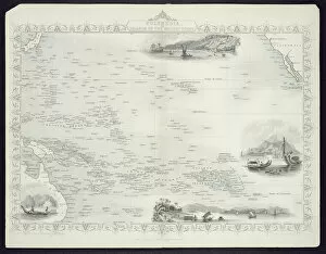Maps Collection: Polynesia or Islands in the Pacific Ocean, from a Series of World Maps by John Tallis