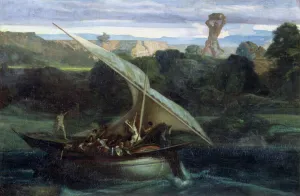 Polyphemus attacking sailors in their boat, 1855 (oil on canvas) Polyphemus attacking sailors in their boat, 1855 (oil on canvas)