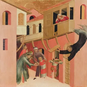 Polyptych of the Blessed Agostino Novello and four stories of his life, detail of Polyptych of the Blessed Agostino Novello and four stories of his life, detail of