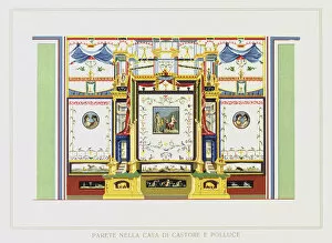 Pompey Gallery: Pompei: Parete Nella Casa Di Castore E Polluce (colour litho)