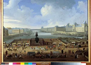 The Pont Neuf seen from the entrance to Place Dauphine, the Quai Malaquais The Pont Neuf seen from the entrance to Place Dauphine, the Quai Malaquais