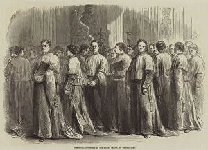 Pontifical Choristers of the Sistine Chapel, St Peter's, Rome (engraving)
