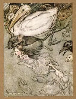 The Pool of Tears, from Alice's Adventures in Wonderland, by Lewis Carroll, pub The Pool of Tears, from Alice's Adventures in Wonderland, by Lewis Carroll, pub