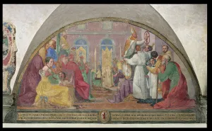 Pope Eugene IV Consecrating the convent of San Marco in 1442 (fresco) Pope Eugene IV Consecrating the convent of San Marco in 1442 (fresco)
