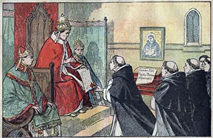 Pope John XXII (John XII) (Popes of Avignon) handed over to the Dominicans the canonization bubble of St Pope John XXII (John XII) (Popes of Avignon) handed over to the Dominicans the canonization bubble of St