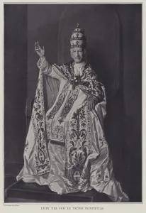 Pope Leo XIII on the Papal Throne (b/w photo) Pope Leo XIII on the Papal Throne (b/w photo)