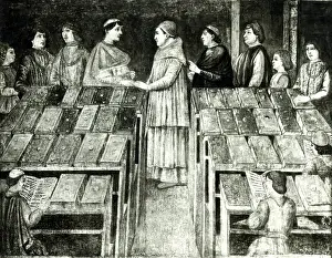 Pope Sixtus IV (1414-84) and Platina (1421-81) (b/w photo) Pope Sixtus IV (1414-84) and Platina (1421-81) (b/w photo)