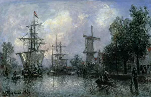 Related Images Gallery: The Port of Rotterdam, 1869 (oil on canvas)