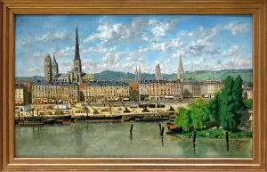 The port of Rouen (oil on canvas)