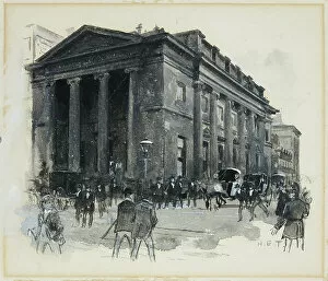 19 19th Xix Xixth Nineteenth Century Collection: The Portico Library, Mosley Street, 1893-94 (w/c gouache on paper)