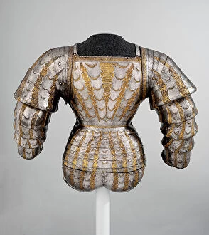 German School Gallery: Portions of a Costume Armour, c.1525 (steel, copper alloy & gold)