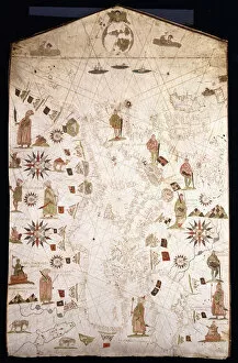 Early Seventeenth Century Gallery: Portolan chart of the Mediterranean and Northern Europe, c